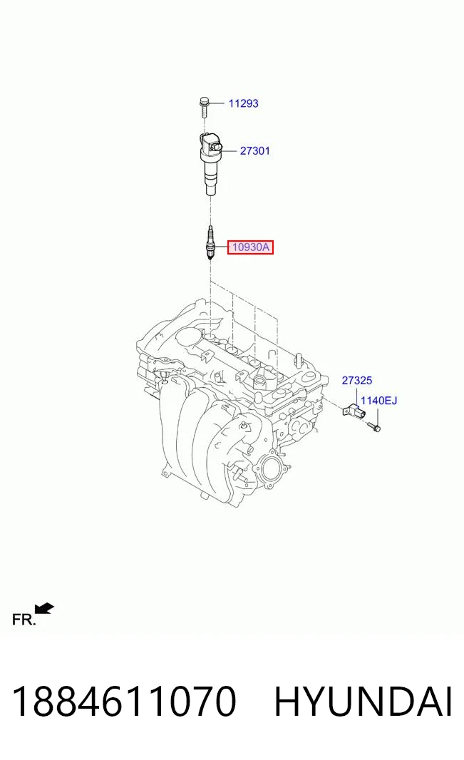 1884611070 Hyundai/Kia Свечи зажигания