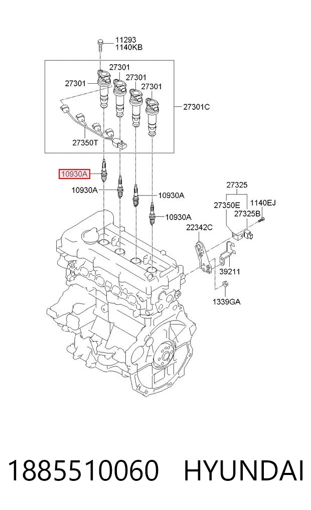 1885510060 Hyundai/Kia Свечи зажигания