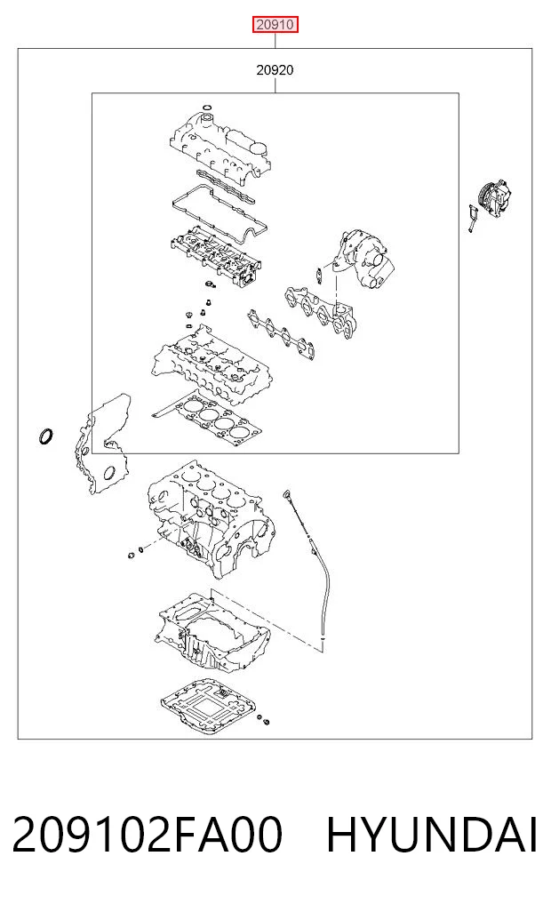 Полный комплект прокладок двигателя Parts-Mall PFAM138 цена, от 128.42 USD