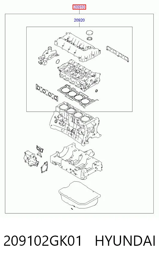 Полный комплект прокладок двигателя KAP KM0400698MT цена, от 45.75 USD