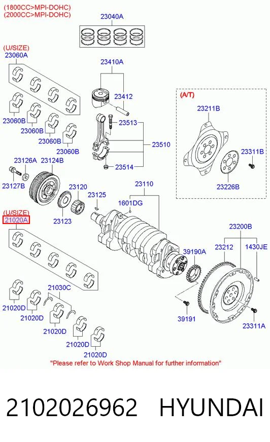 Купить MS3880A050 NDC Вкладыши коленвала коренные, комплект, 2-й ремонт (+0,50)