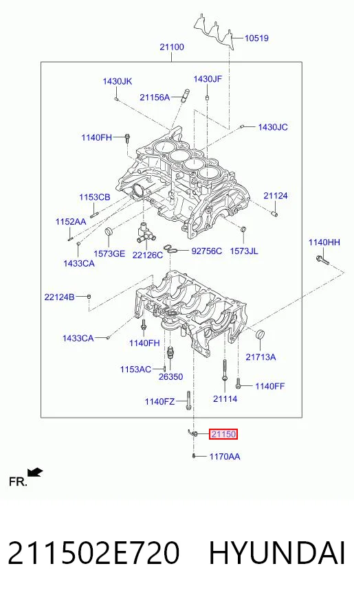 211502E720 Hyundai/Kia Форсунка масляная
