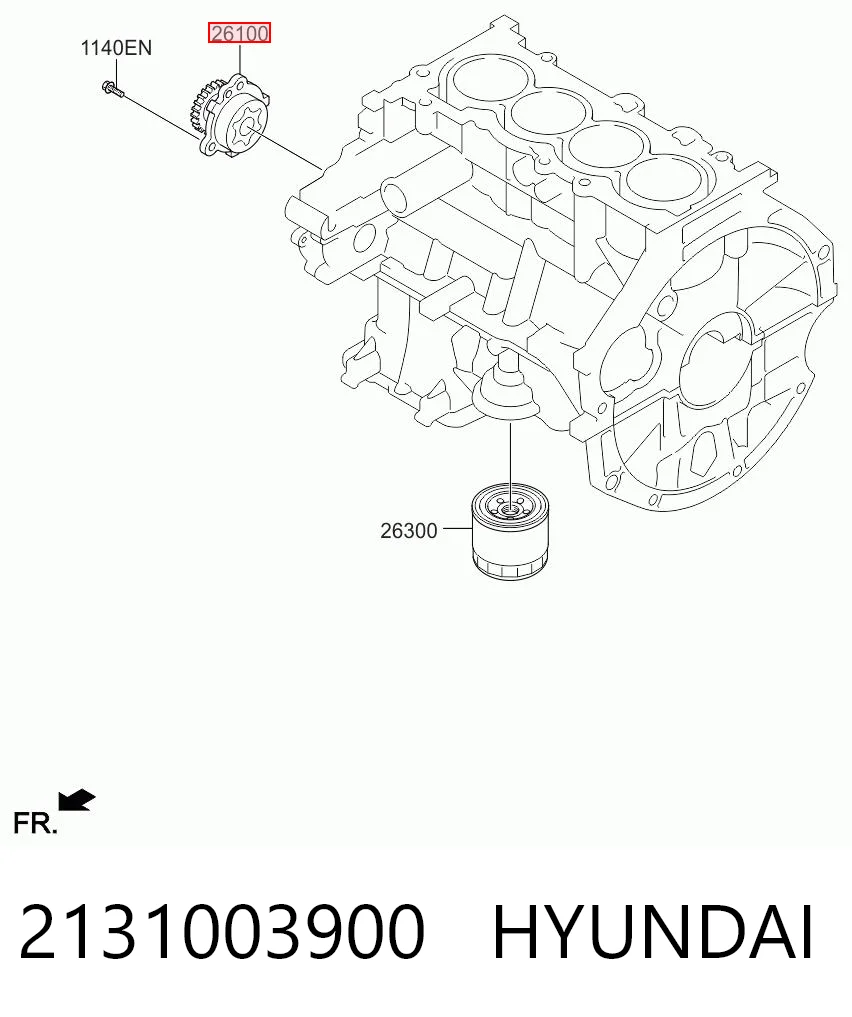 2131003900 Hyundai/Kia Масляный насос двигателя