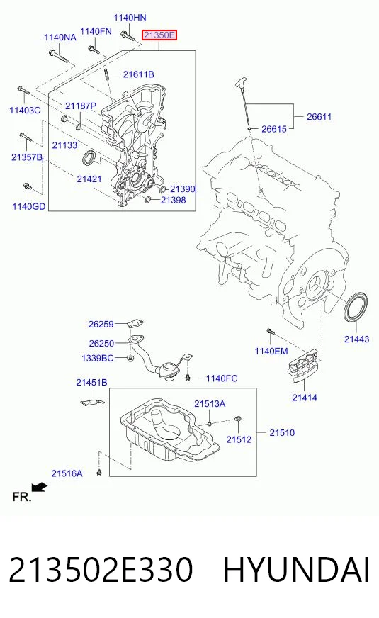 213502E330 Hyundai/Kia Масляный насос двигателя