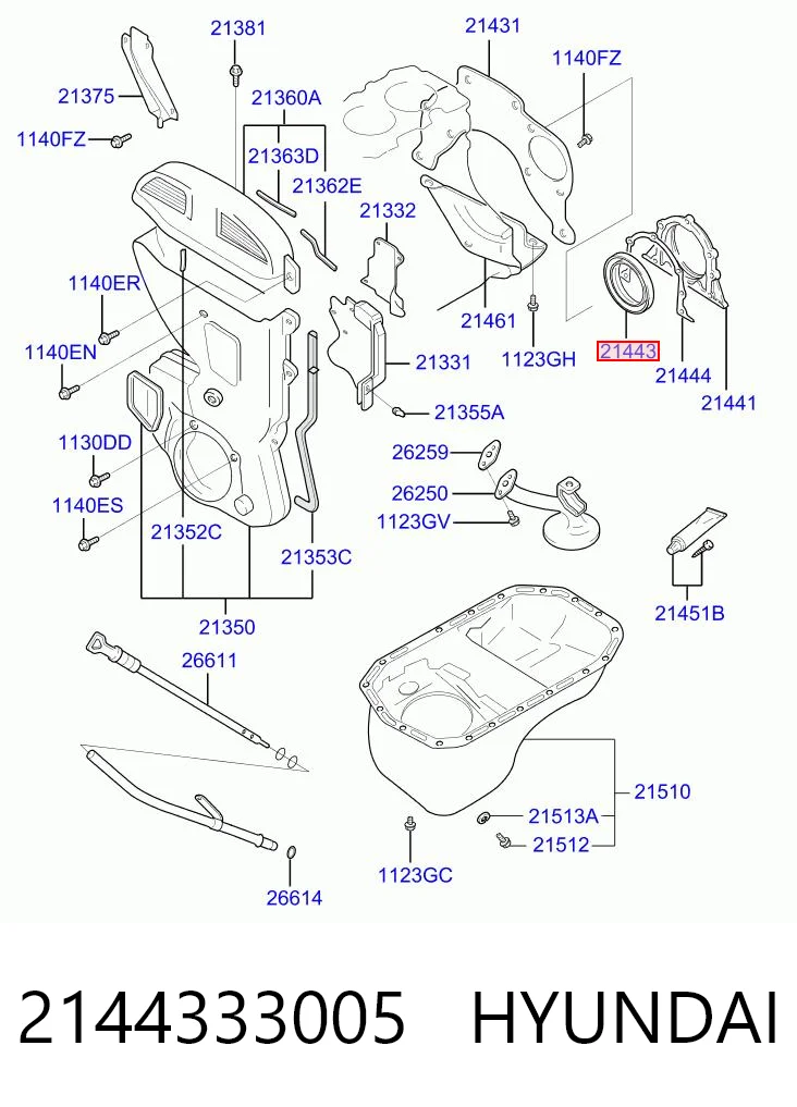 Купить 2144333005 KOS Сальник коленвала задний
