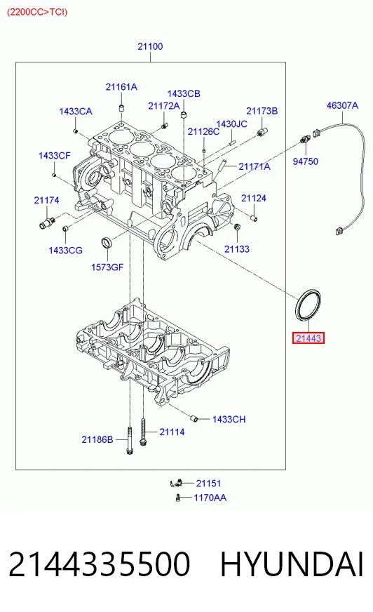 Сальник коленвала задний OS105438S NIPPON MOTORS