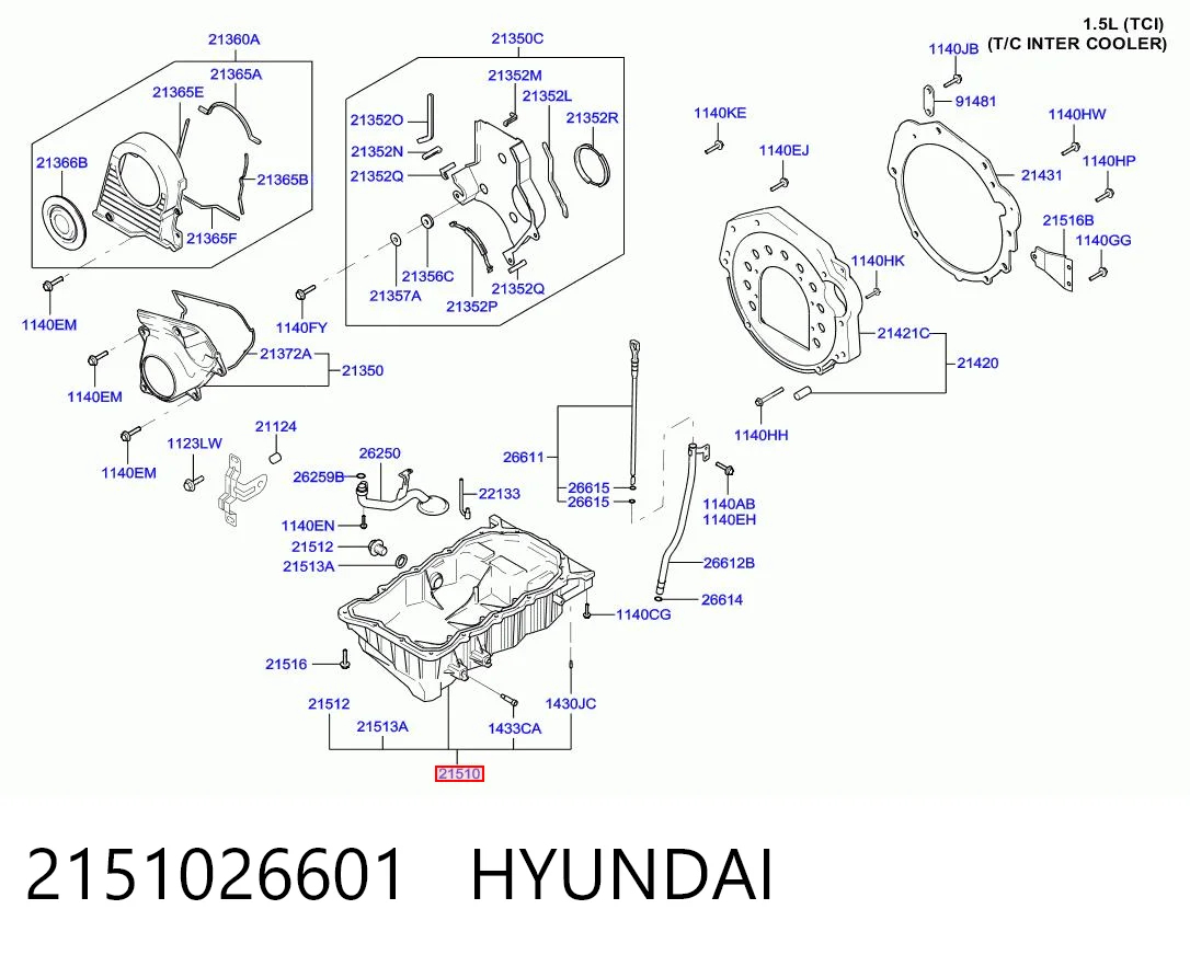 2151026601 Hyundai/Kia Картер масляный