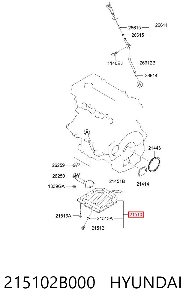 215102B000 Hyundai/Kia Картер масляный