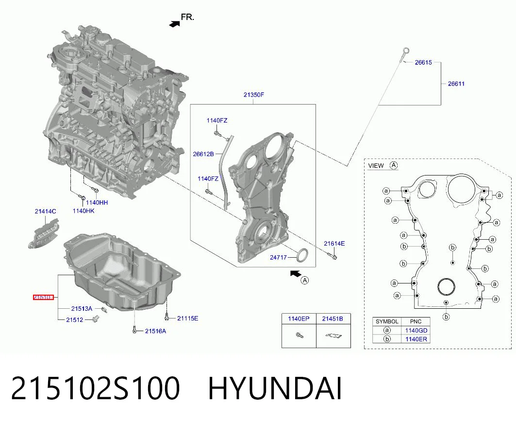 215102S100 Hyundai/Kia Картер масляный
