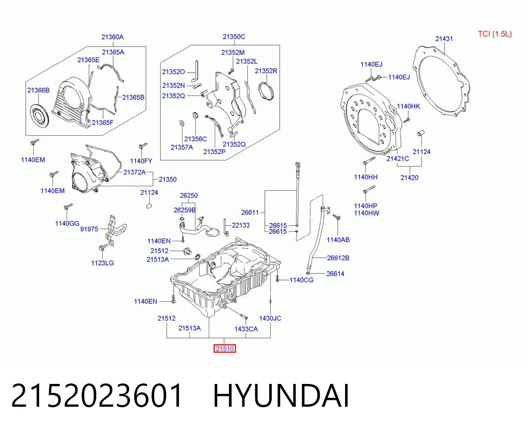 2152023601 Hyundai/Kia Картер масляный