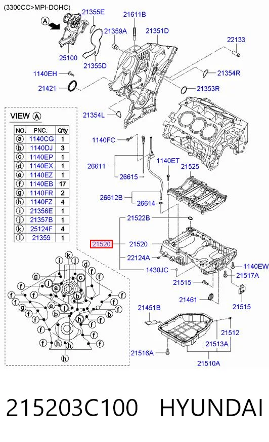 215203C100 Hyundai/Kia 