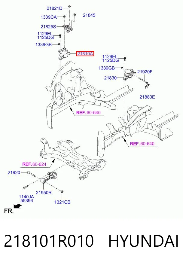 218101R010 Hyundai/Kia Правая подушка двигателя