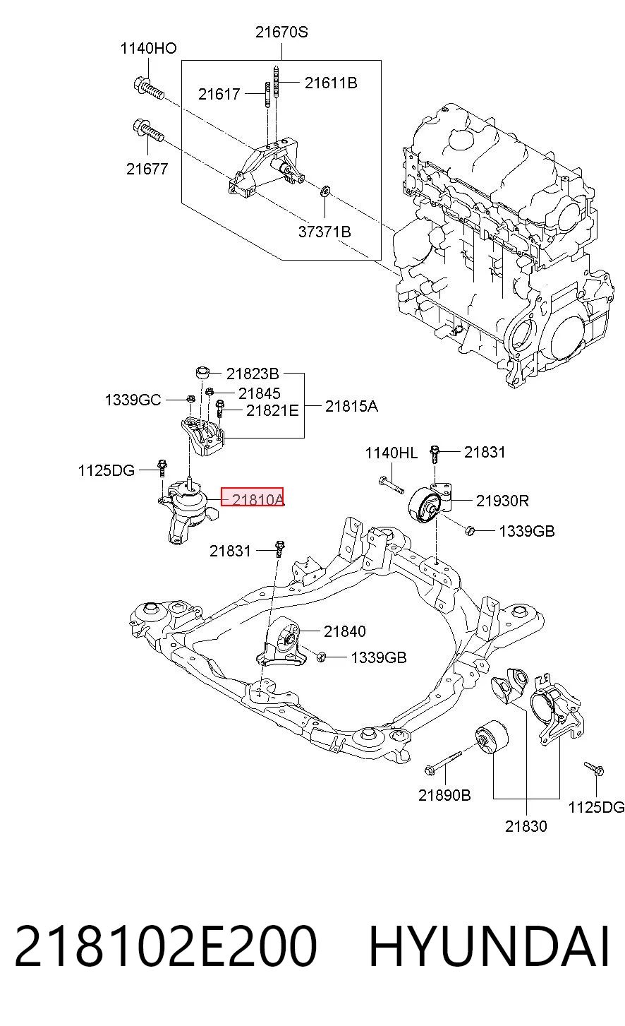 S2240059 Polcar Правая подушка двигателя