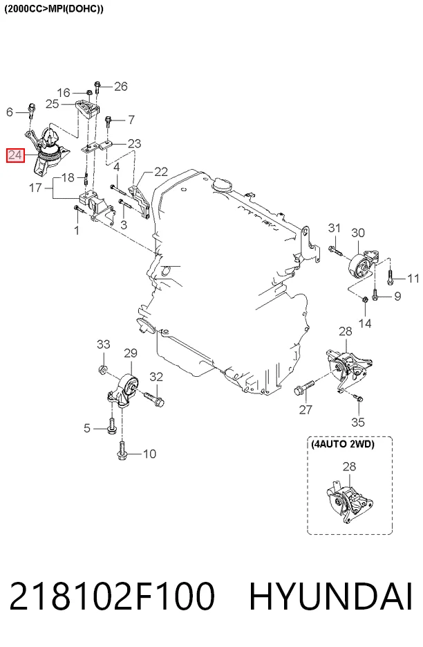 218102F060 Honda Правая подушка двигателя