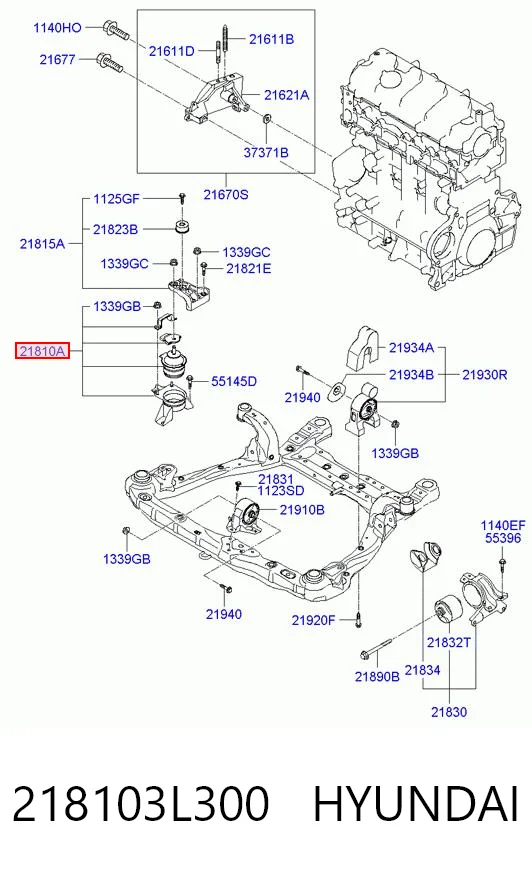KM0704522 KAP Правая подушка двигателя