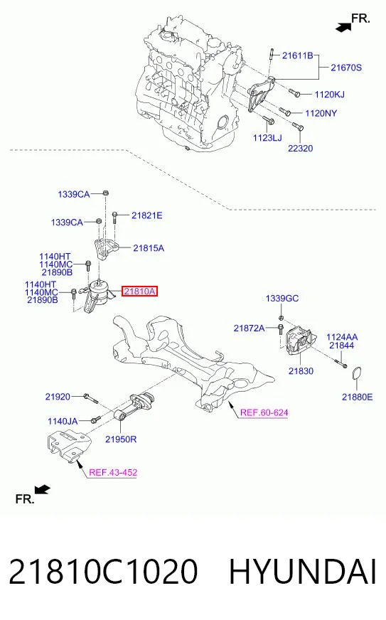 ST21810C1020 SAT Правая подушка двигателя