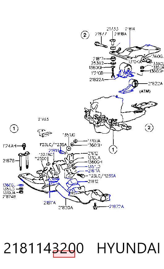 MB436583 Mitsubishi Подушка (опора) двигателя, левая