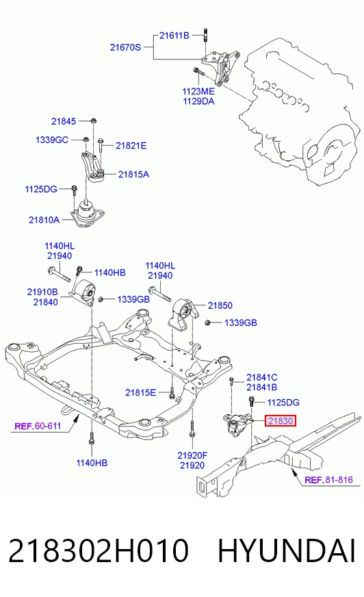 Левая подушка двигателя 43328 Lemforder