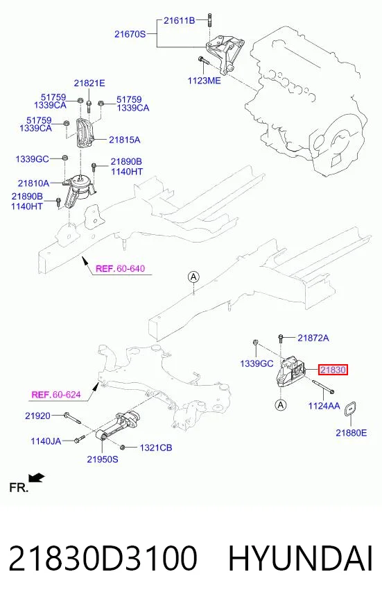 43041 Lemforder Кронштейн подушки (опоры) двигателя левой