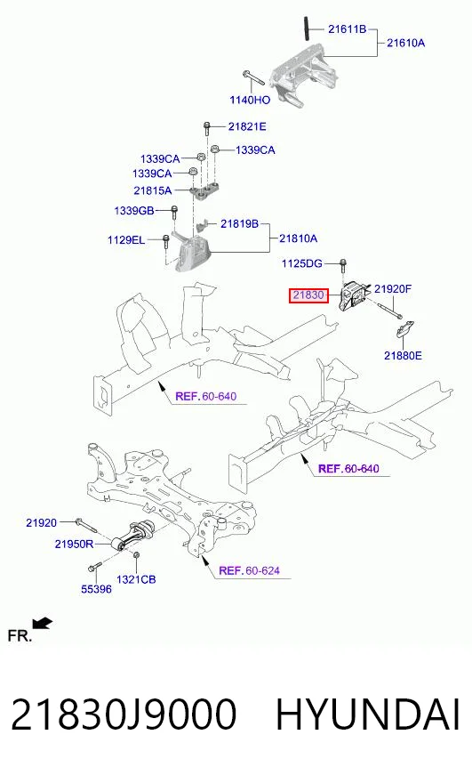 21830J9000 Hyundai/Kia Опора КПП