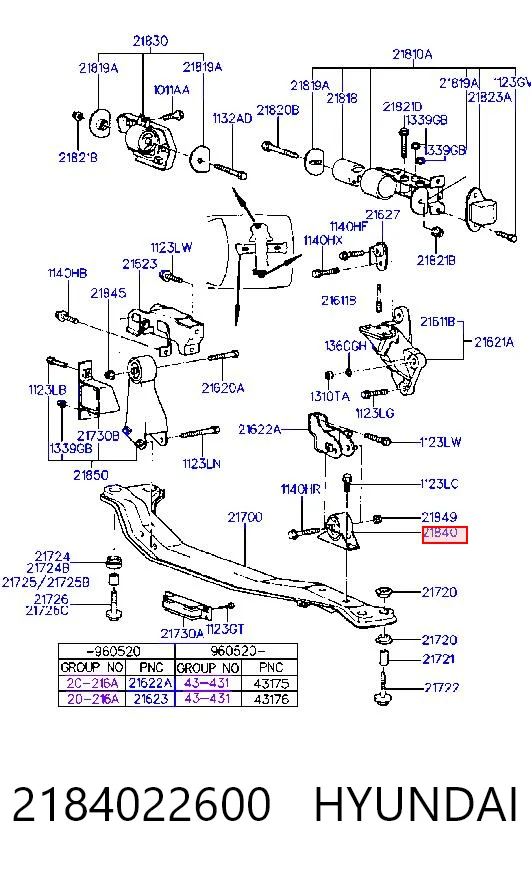 2184022600 Hyundai/Kia