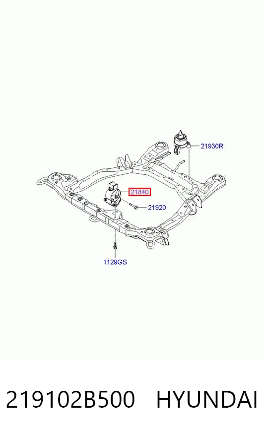 219102B500 Hyundai/Kia Подушка передней опоры двигателя