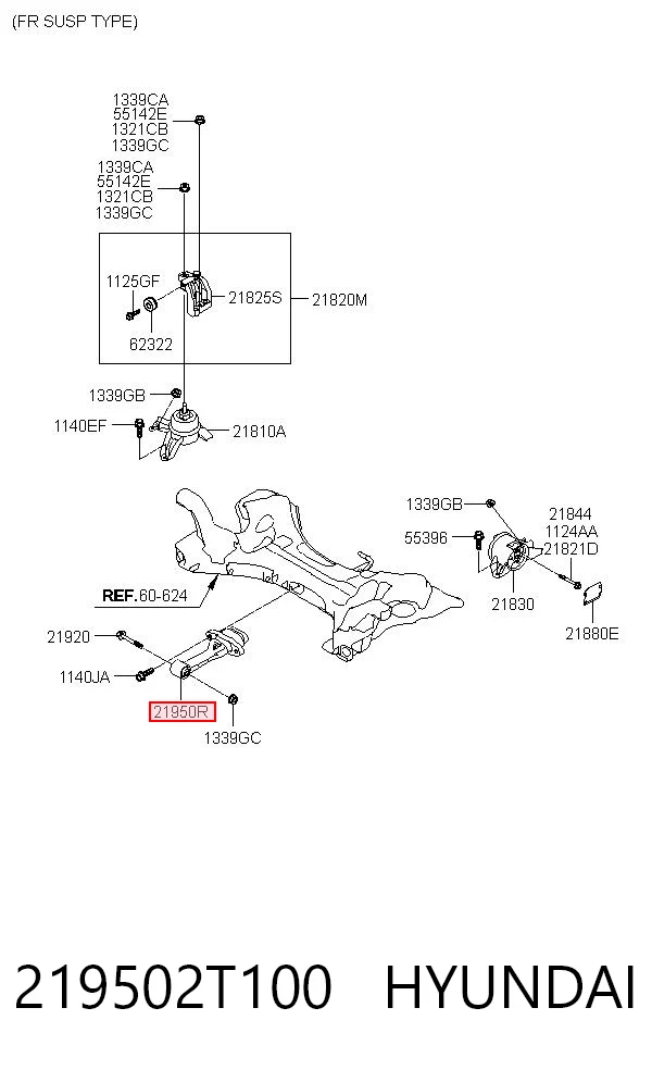 219502T100 Hyundai/Kia Подушка передней опоры двигателя