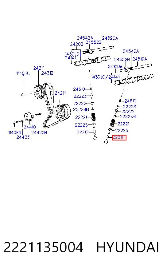 Клапан впускной Fiat/Alfa/Lancia KMD088811 цена, от 4.07 USD
