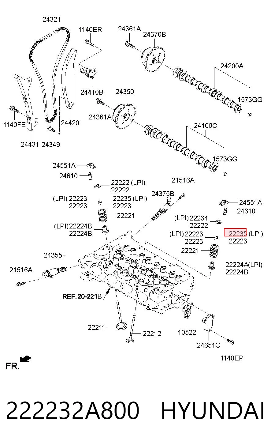 222232A800 Hyundai/Kia