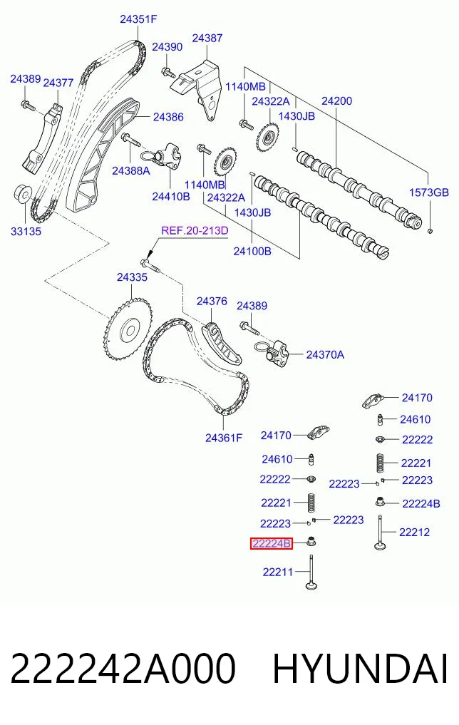 Сальники клапанов 222242A000 KOS