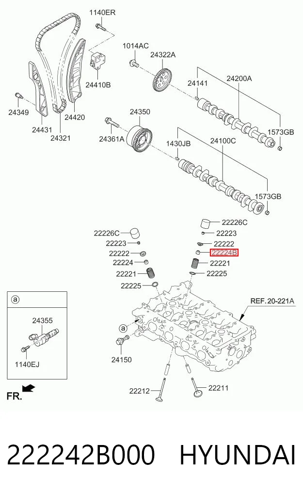 222242B000 PH Сальник клапана (маслосъёмный), выпускного