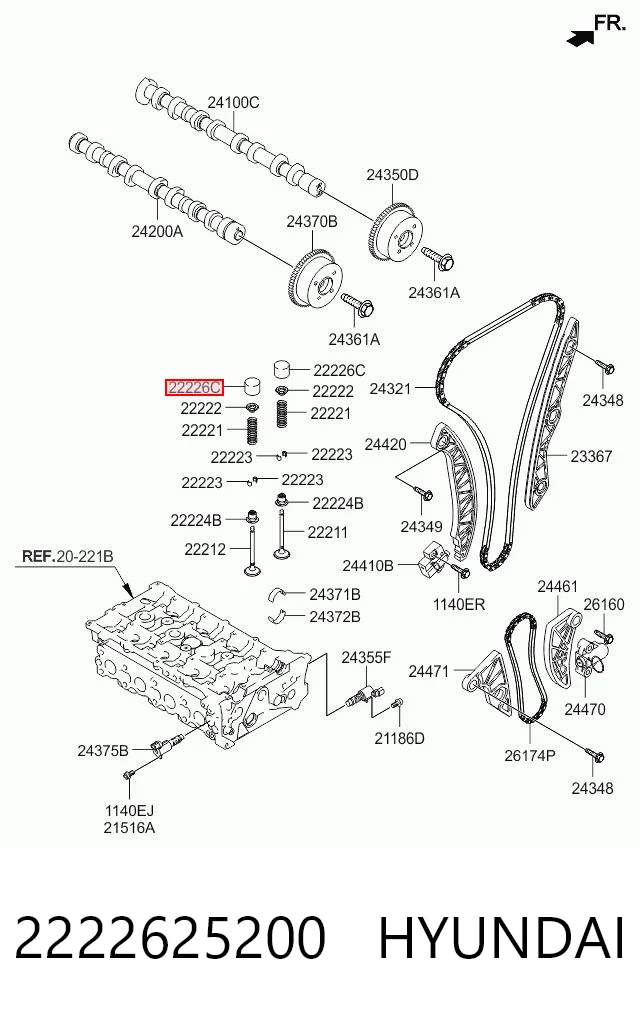 2222625200 Hyundai/Kia Гидрокомпенсатор