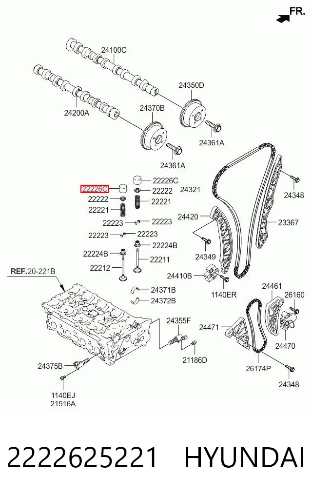 2222625221 Hyundai/Kia Гидрокомпенсатор