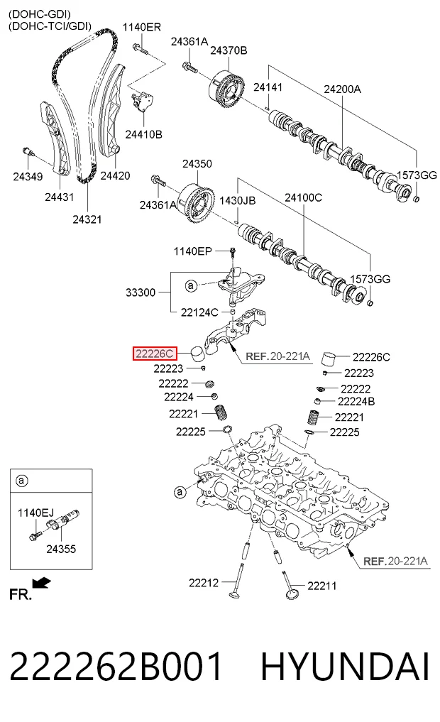 222262B001 Hyundai/Kia Гидрокомпенсатор