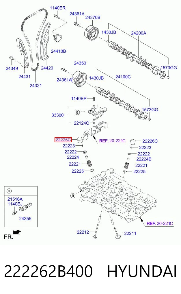 222262B400 Hyundai/Kia Гидрокомпенсатор