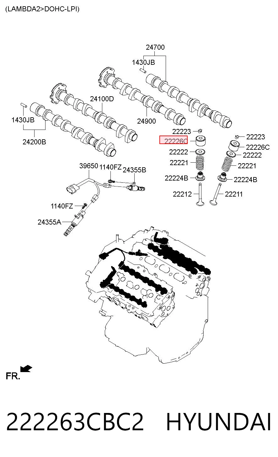 222263CBC2 Hyundai/Kia Гидрокомпенсатор