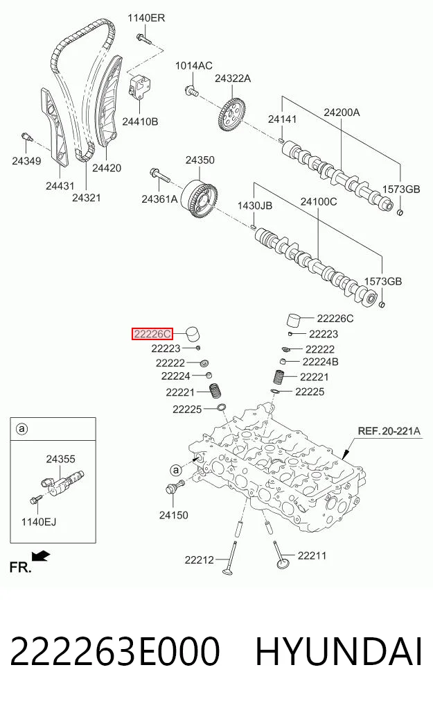222263E000 Hyundai/Kia Гидрокомпенсатор