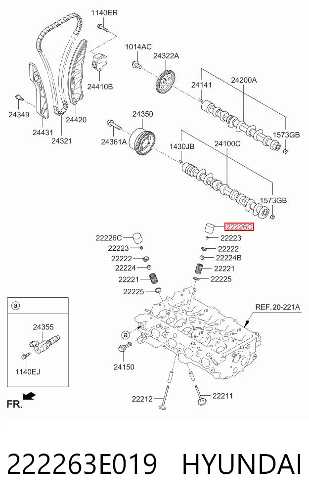 222263E019 Hyundai/Kia Гидрокомпенсатор