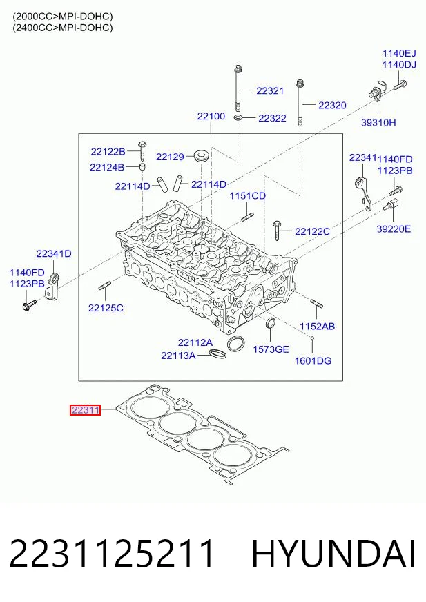 Прокладка ГБЦ Parts-Mall 2231125211 цена, от 23.68 USD