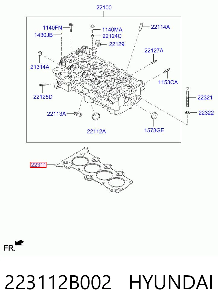 Прокладка ГБЦ Onnuri 223112B003 цена, от 22.78 USD