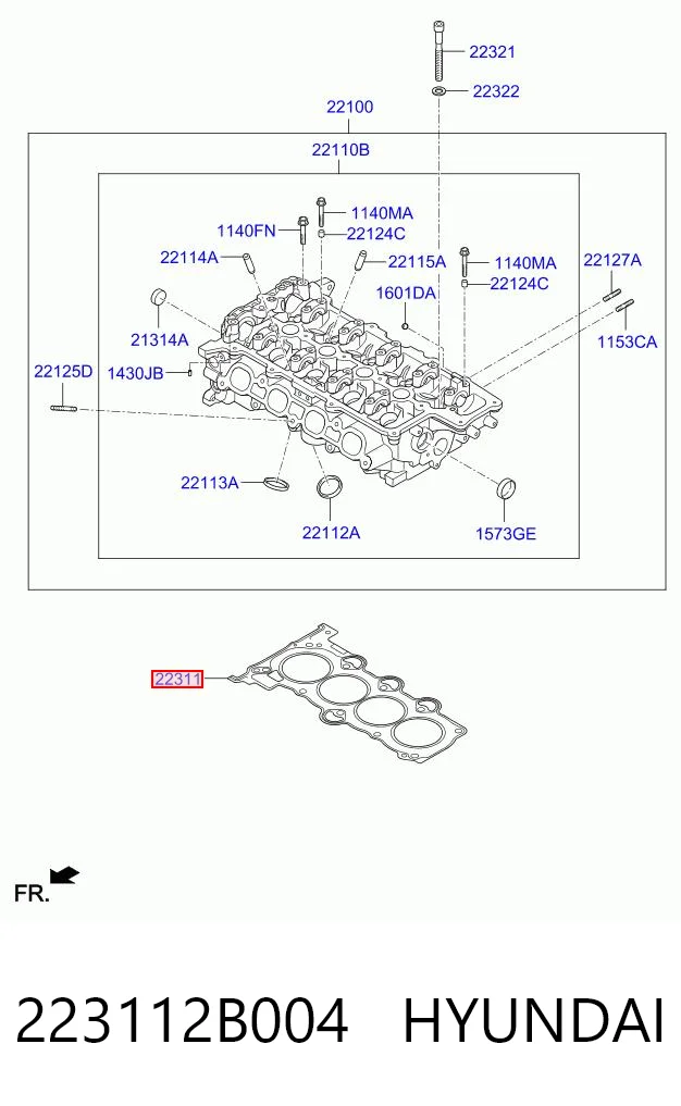 223112B004 Hyundai/Kia Прокладка головки блока