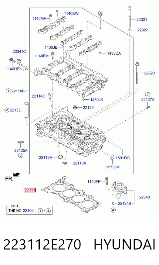 223112E270 Hyundai/Kia Прокладка головки блока