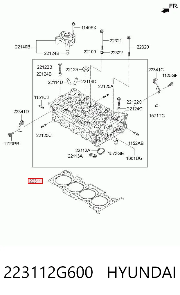 223112G600 Hyundai/Kia Прокладка головки блока