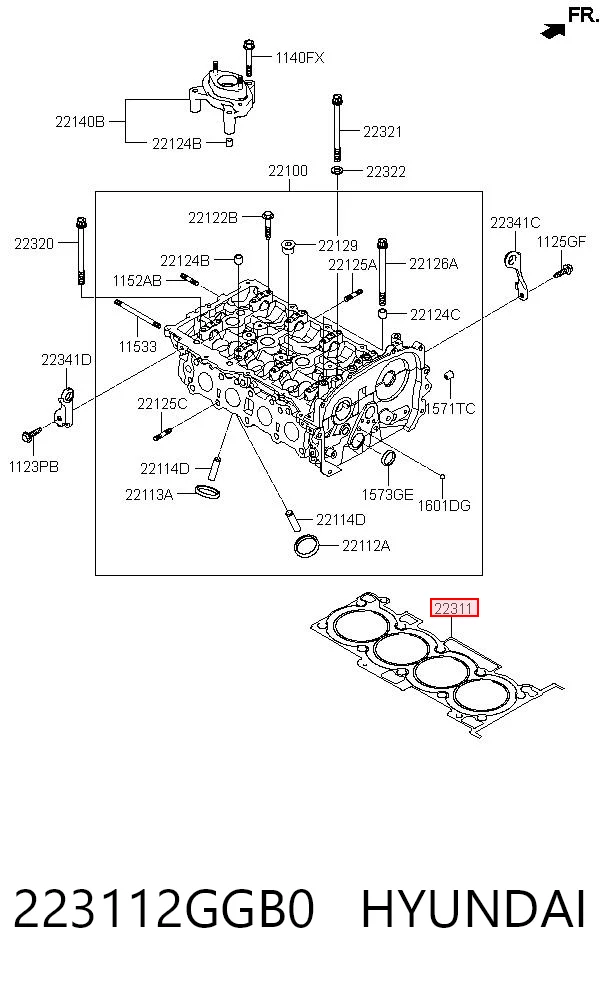 223112GGB0 Hyundai/Kia Прокладка головки блока