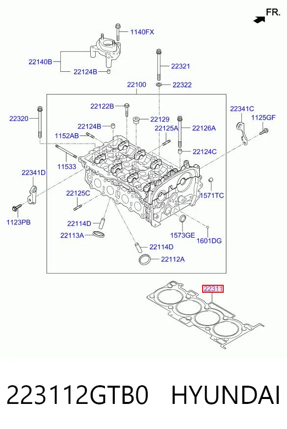 223112GTB0 Hyundai/Kia Прокладка головки блока