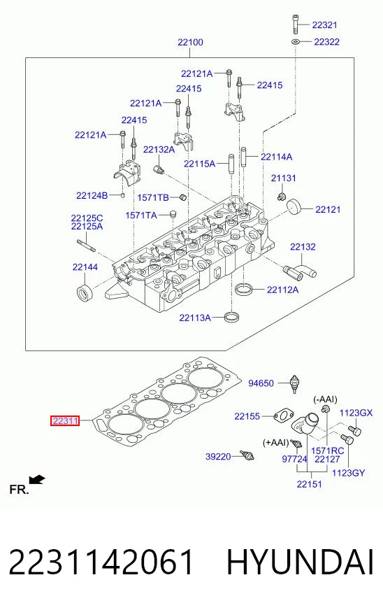 Прокладка ГБЦ SGG 2231142065 цена, от 55.76 USD