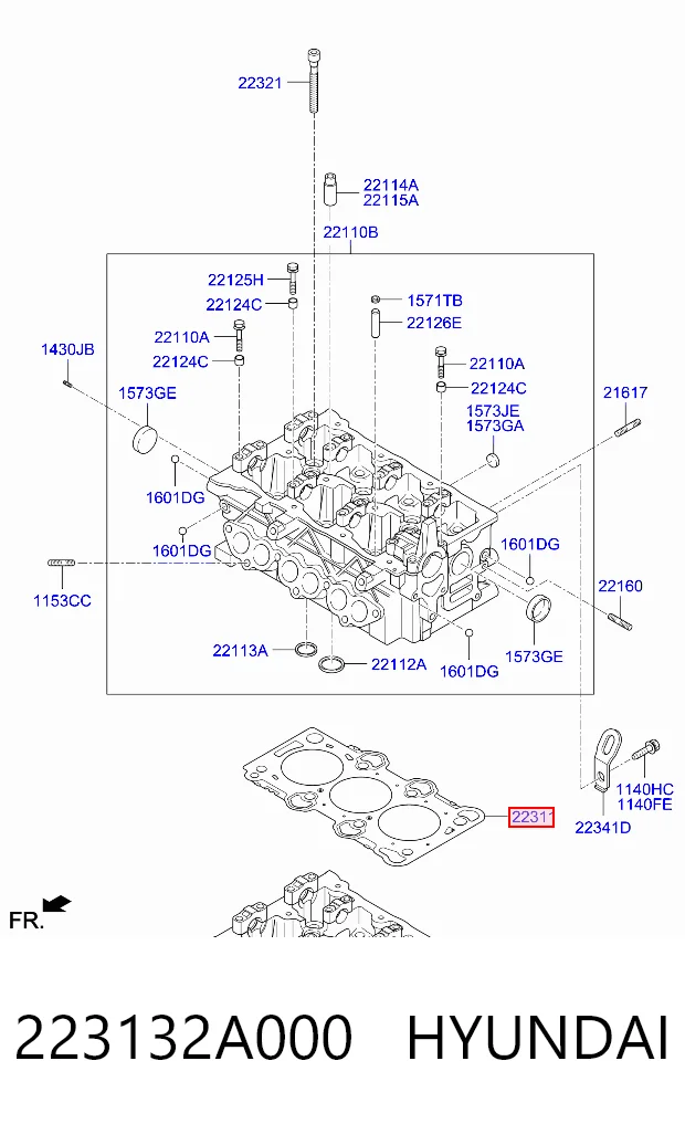 Прокладка ГБЦ Hyundai I10 хэтчбек (PA) (2007 - 2010) цена, от 32.22 USD