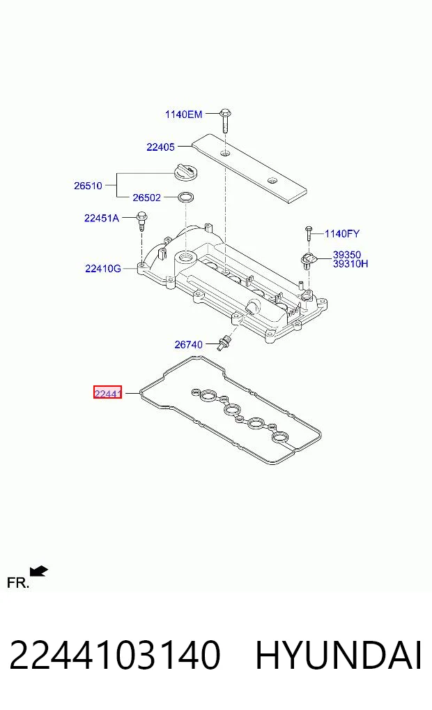 2244103140 Hyundai/Kia Прокладка крышки клапана