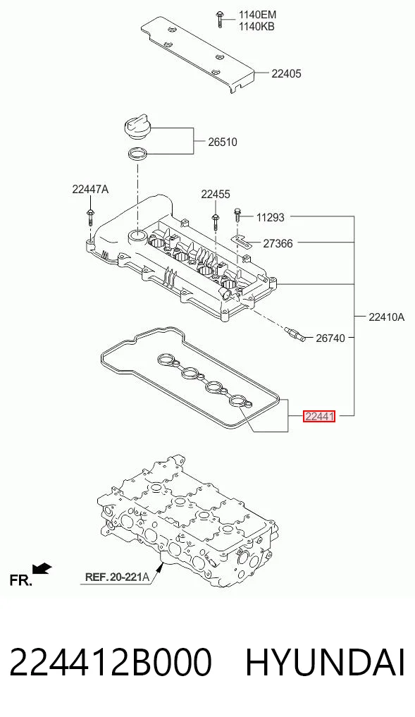 Купить JCC3031XS Stone Комплект прокладок крышки клапанов