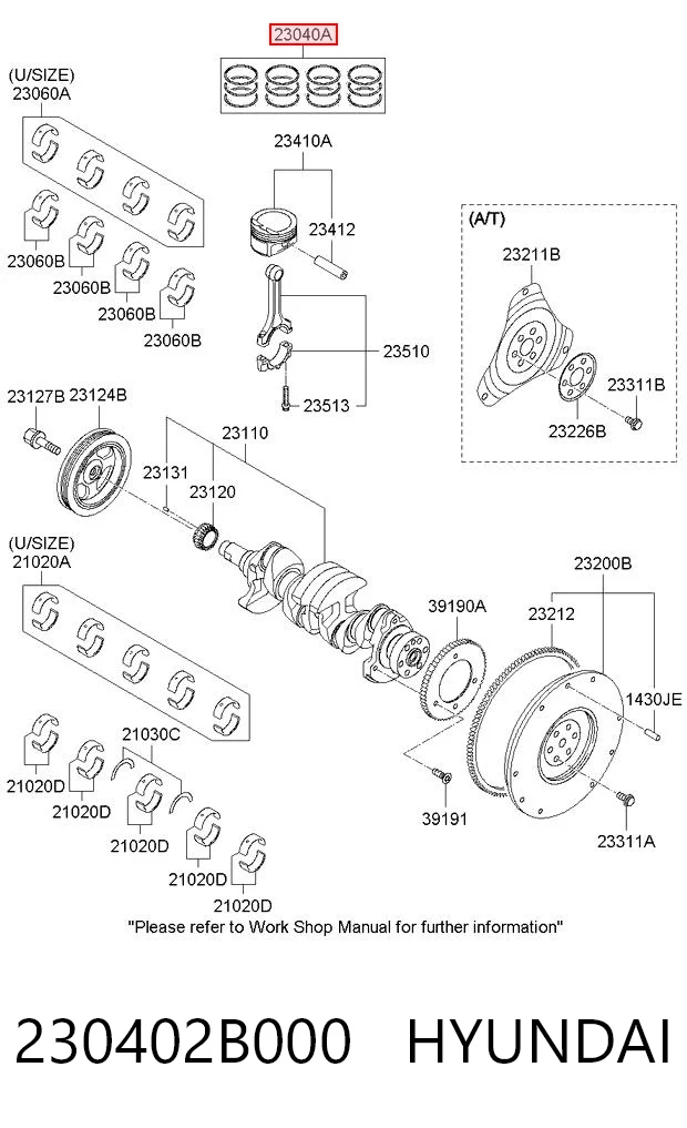 Поршневые кольца, стандартные KPR 230402B001 цена, от 24.97 USD
